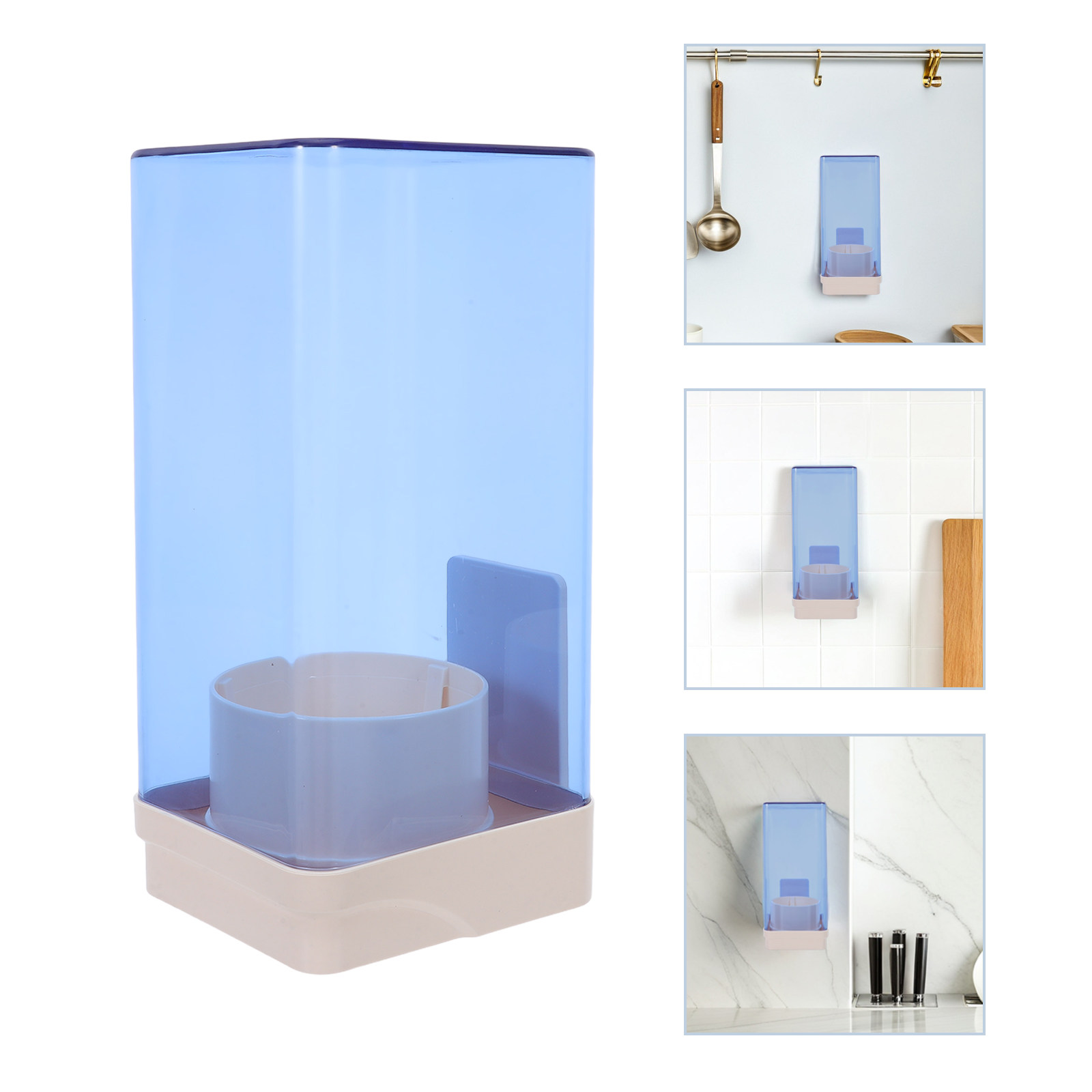 Home Bathroom Wallpaper - Wegwerp papieren bekerdispenserhouder, doorzichtige stofdichte hoes,