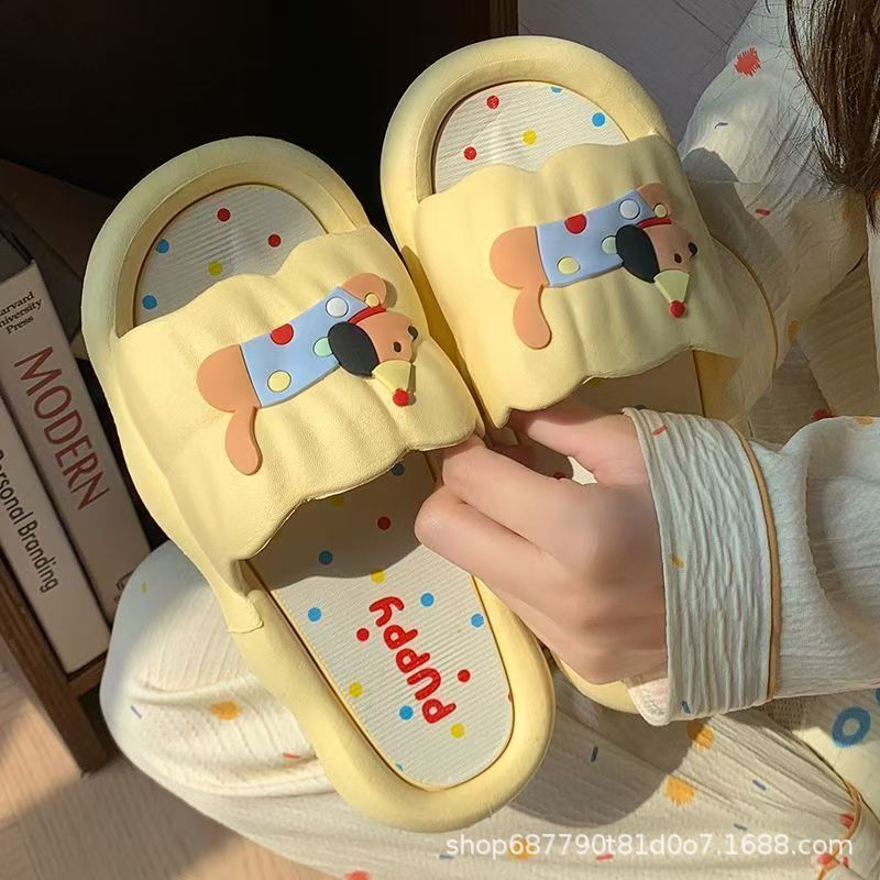 Home Outdoor Bathroom - Cartoon Hotdog Slippers voor Dames, Zachte