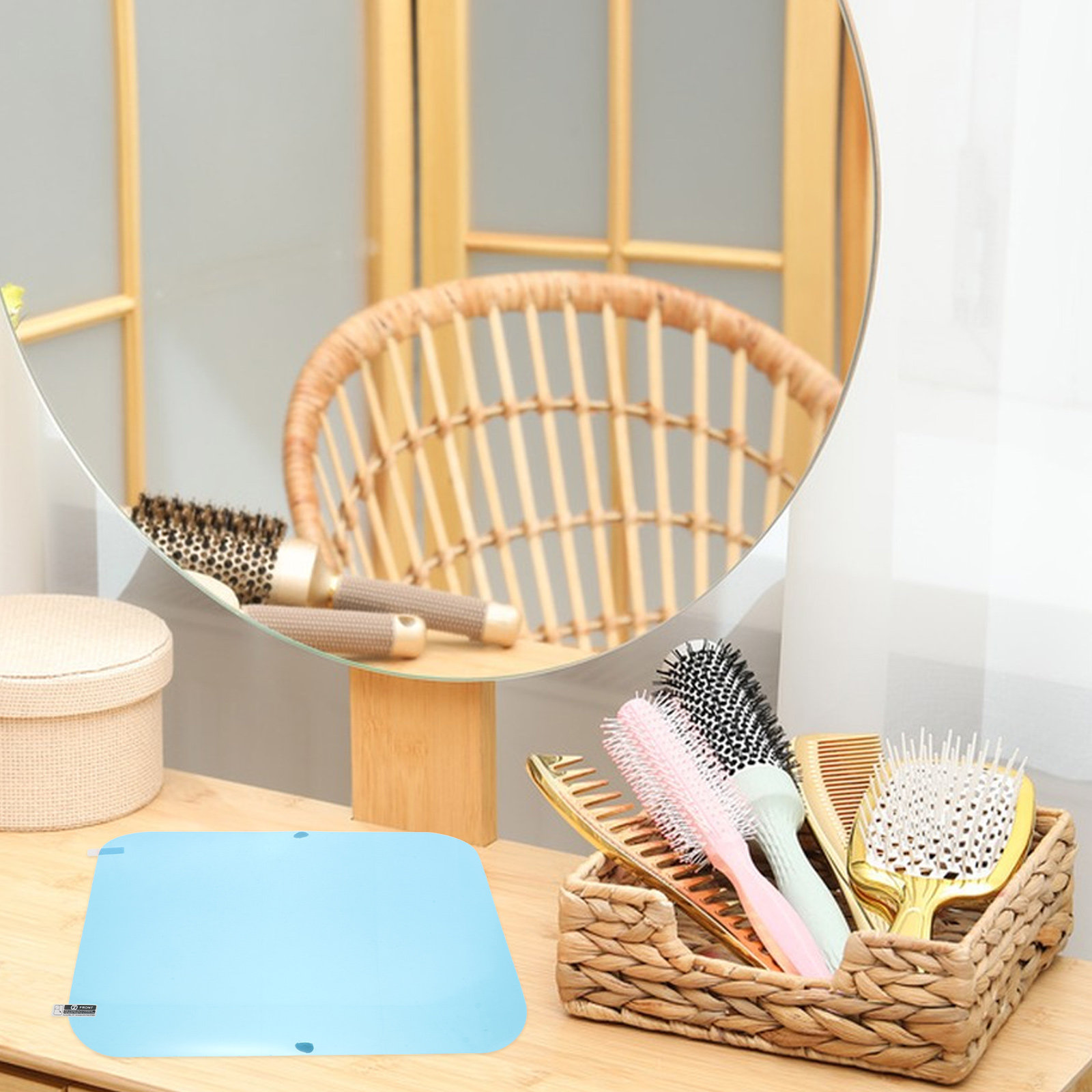 Home Office Bathroom - Anti-condens beschermfolie 12,6x9,5 inch badkamerspiegel ontwasemingmiddel