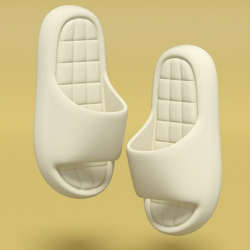 Home Outdoor Bathroom - Wolkenzachte dames pantoffels, geruite zomer sandalen,