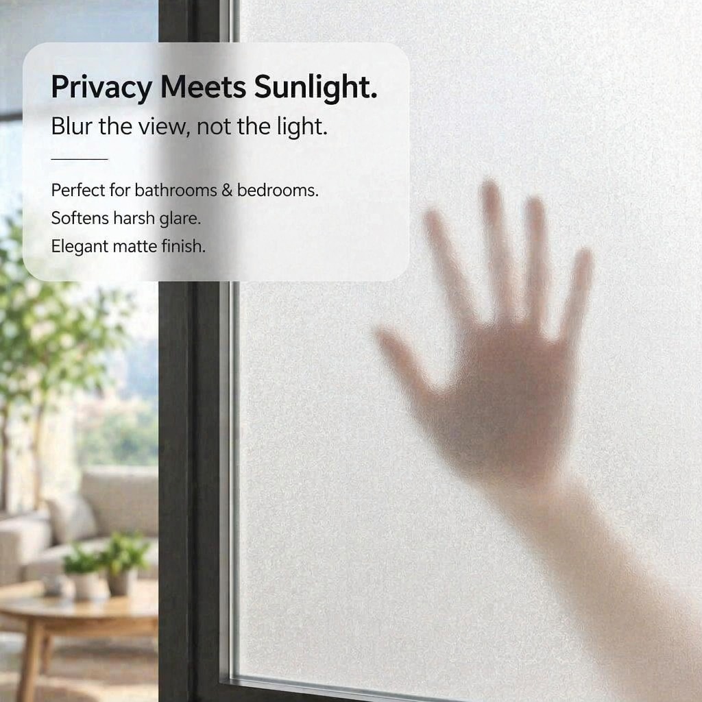 Mat glazenfolie voor privacy,  - Home Office Bathroom recensie en prijs