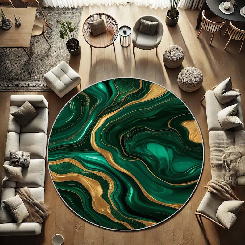 Emerald Moss rond tapijt, natu - Home Bathroom Design Ideas recensie en prijs
