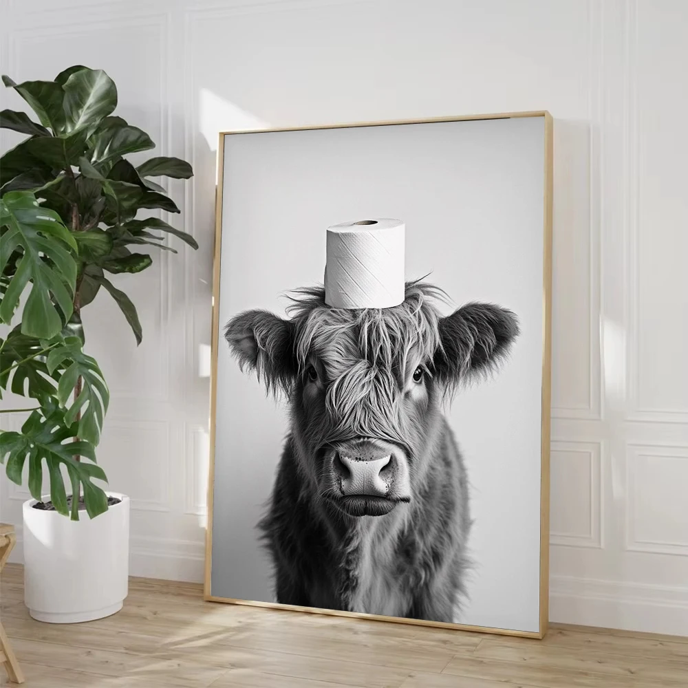 Hooglandkoe Otter Kat Wasbeer  - Home Bathroom Wallpaper recensie en prijs