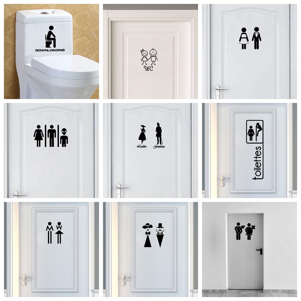 1 Pc Cartoon Stijl Toilet En W - Home Bathroom Wallpaper recensie en prijs
