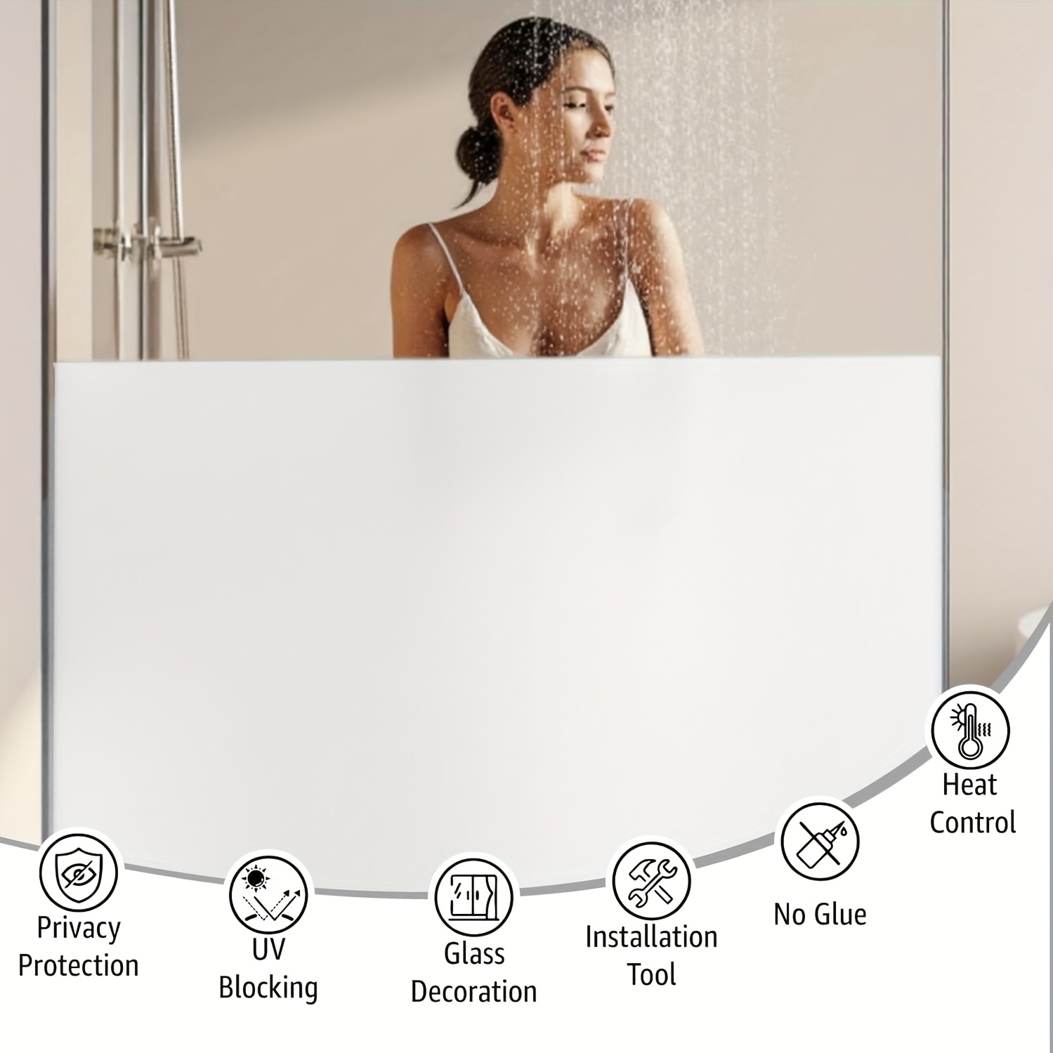 Witte matte privacy raamfolie, - Home Office Bathroom recensie en prijs