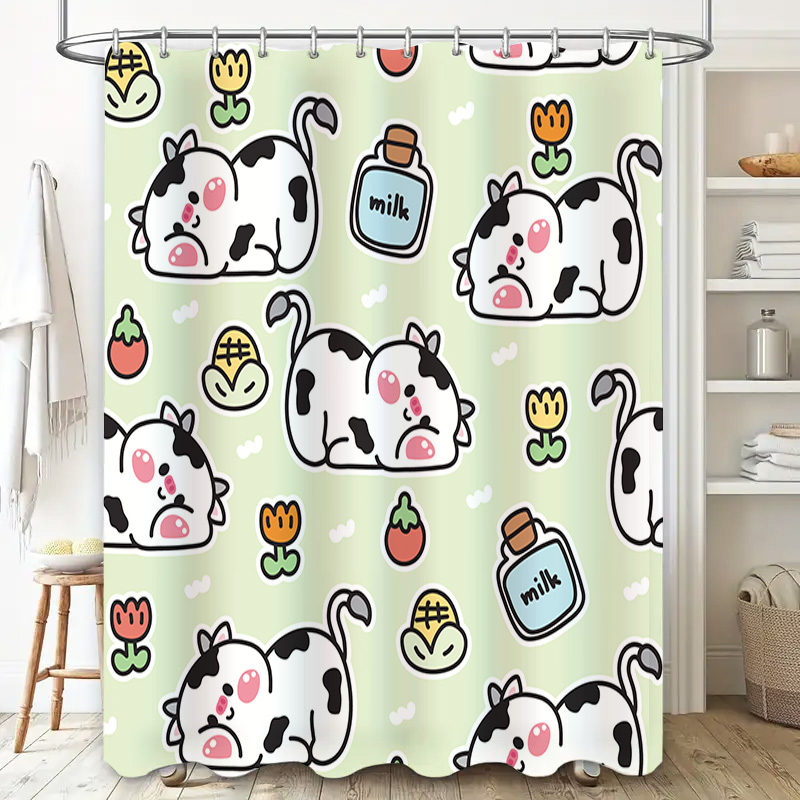 Schattig douchegordijn met koe - Adorable Home Bathroom Ideas recensie en prijs