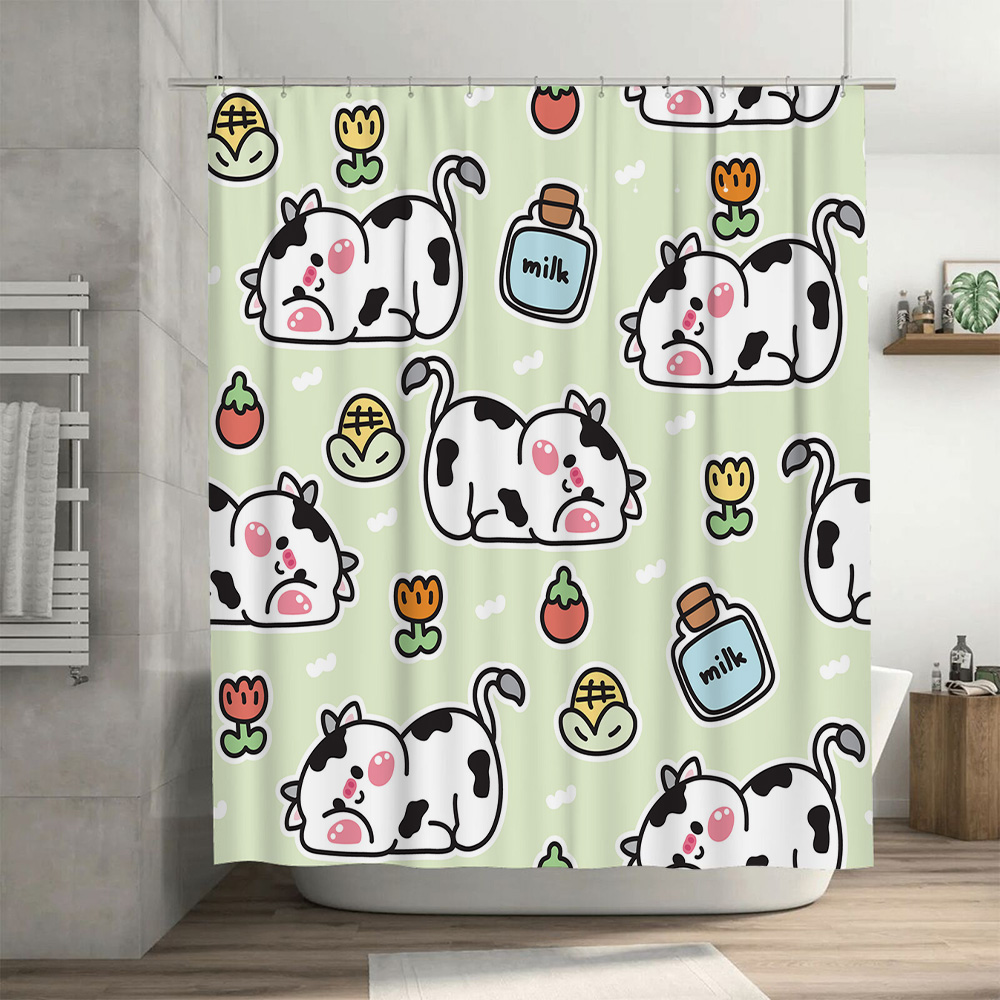 Schattig douchegordijn met koe - Adorable Home Bathroom Ideas recensie en prijs