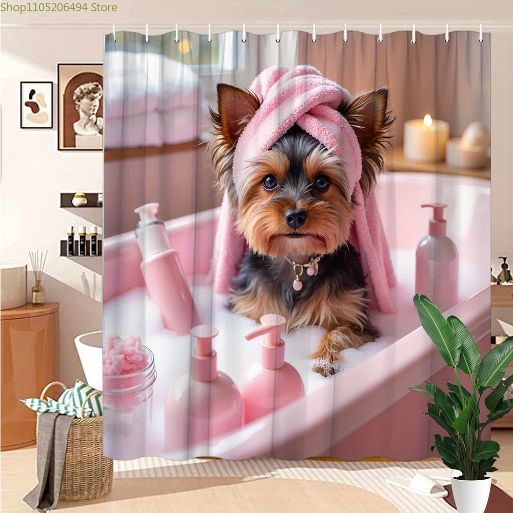 Schattige Yorkie-hond in badku - Adorable Home Bathroom Ideas recensie en prijs