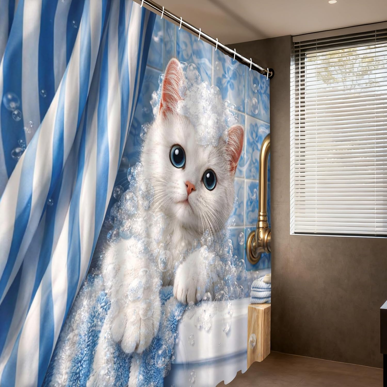 Schattig Kitten Bubble Doucheg - Adorable Home Bathroom Ideas recensie en prijs