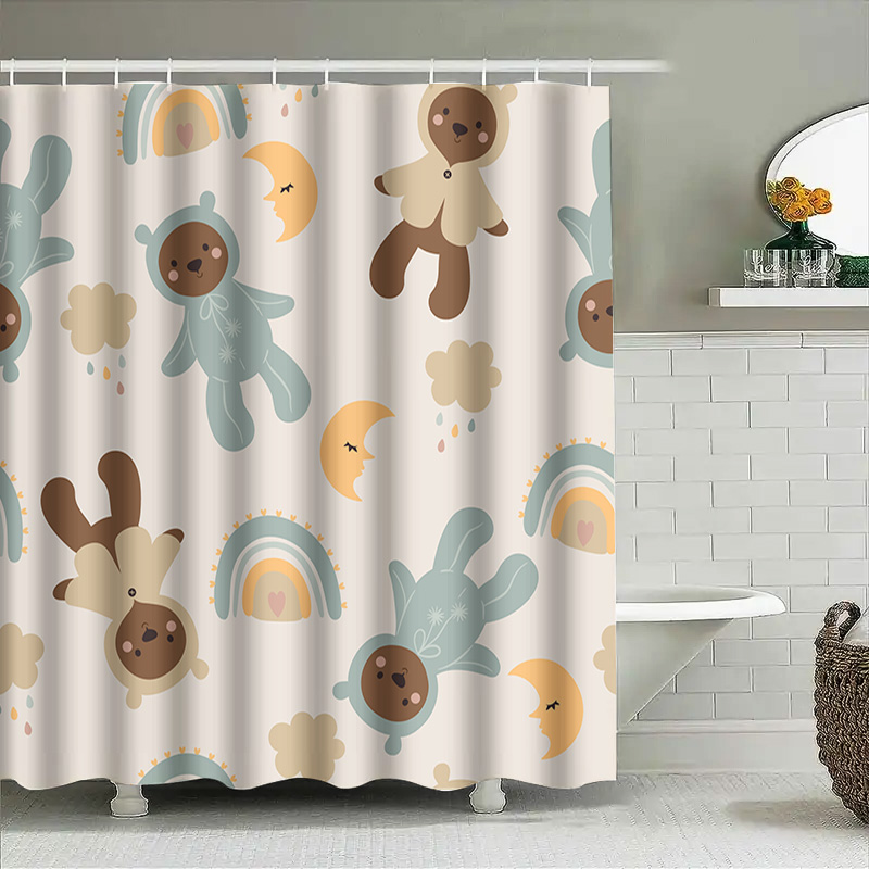 Schattige Douchegordijnset met - Adorable Home Bathroom Ideas recensie en prijs